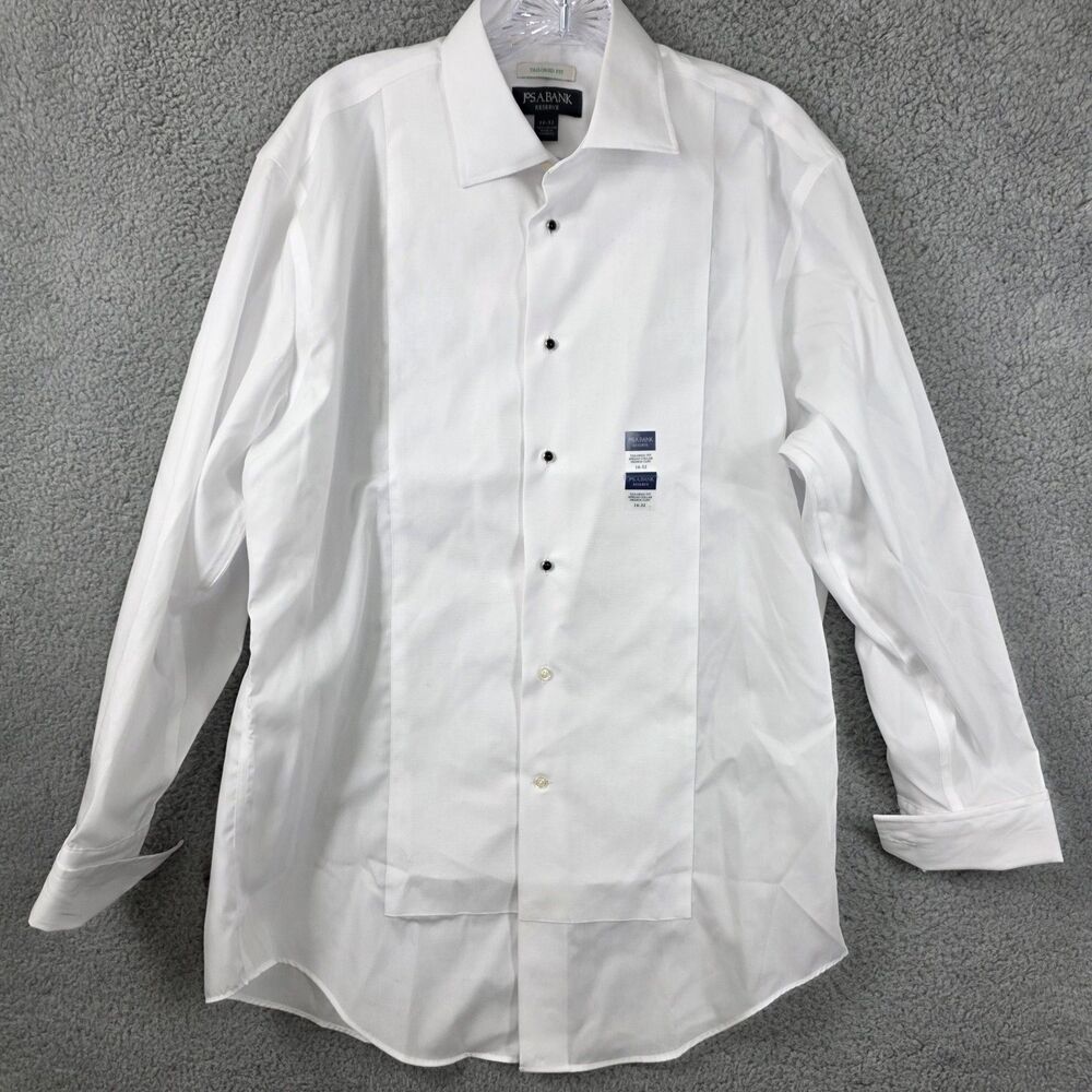 NWOT Jos. A. Bank Reserve White Dress Shirt Tailored French Cuff Size 16